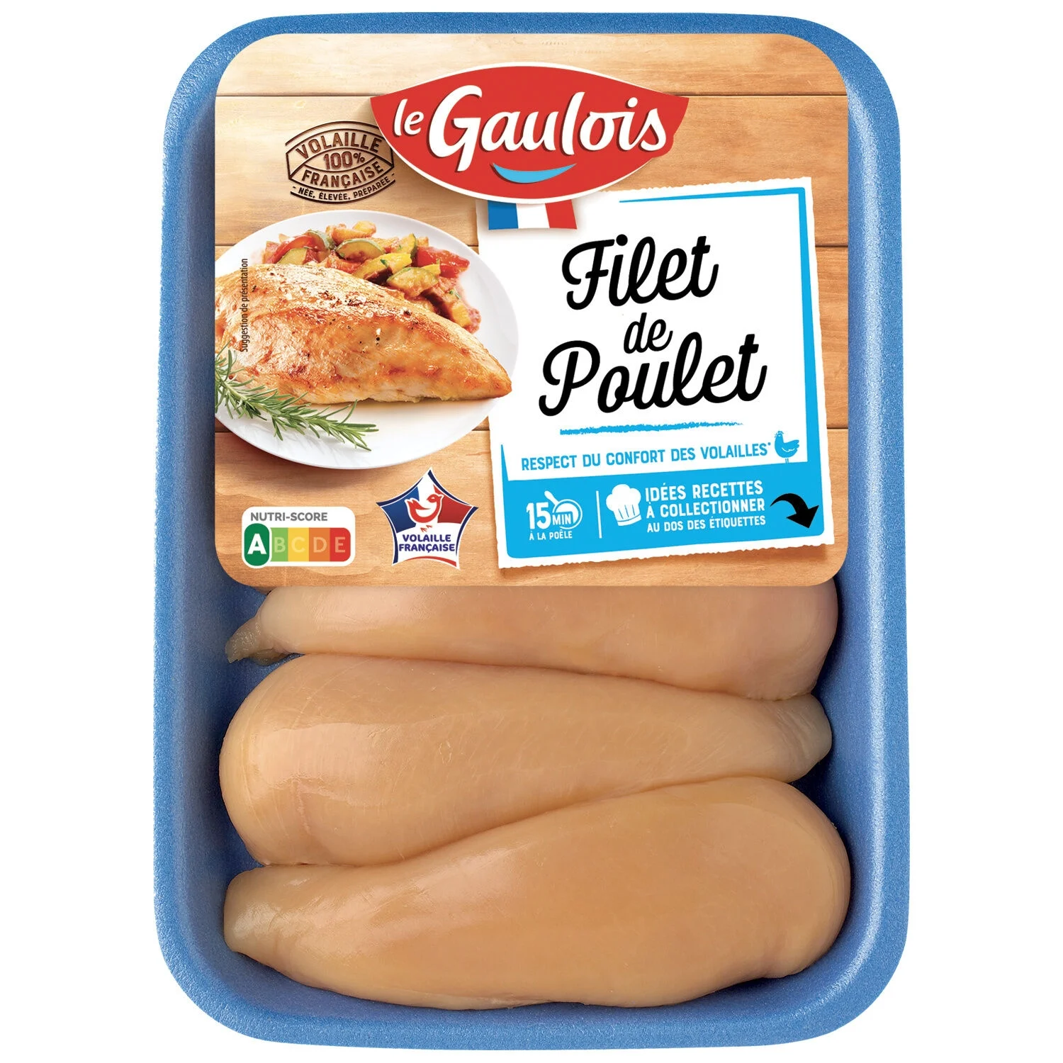 Filet de poulet jaune LE GAULOIS la barquette de 720g